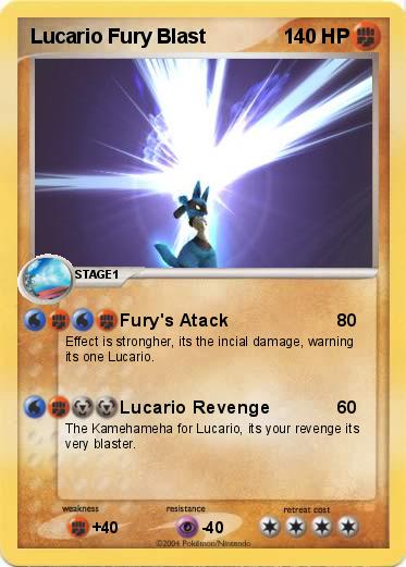 Pokemon Lucario Fury Blast