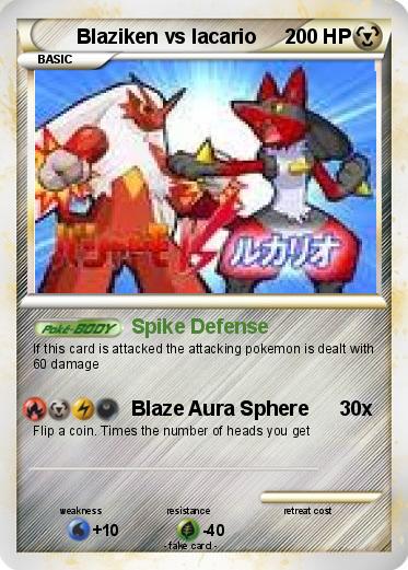 Pokemon Blaziken vs lacario