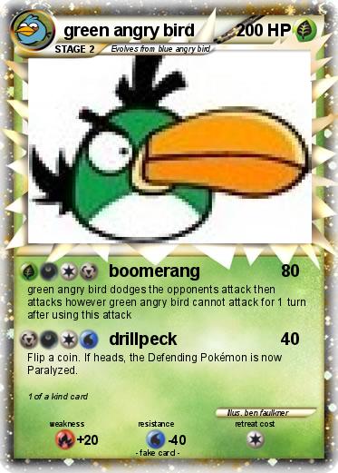 Pokemon green angry bird
