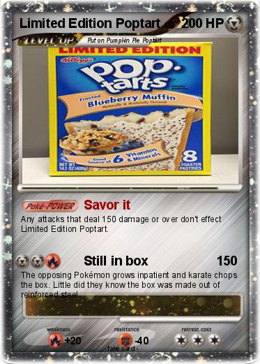 Pokemon Limited Edition Poptart