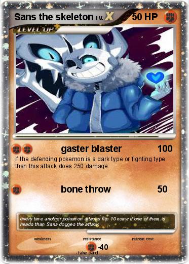 Pokemon Sans the skeleton