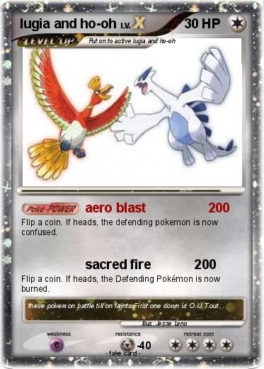 Pokemon lugia and ho-oh