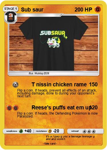 Pokemon Sub saur