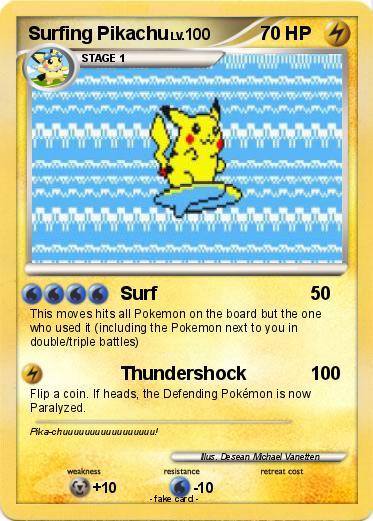 Pokemon Surfing Pikachu