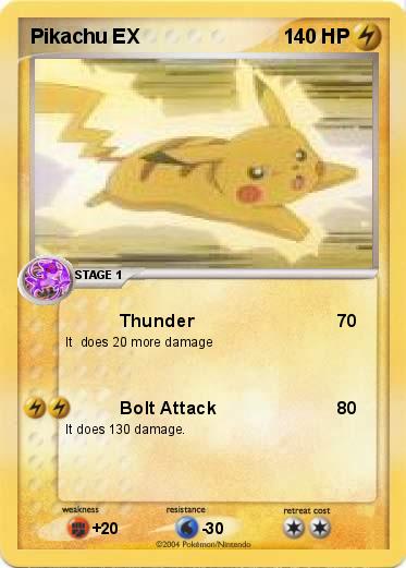 Pokemon Pikachu EX Pokemon Pikachu EX