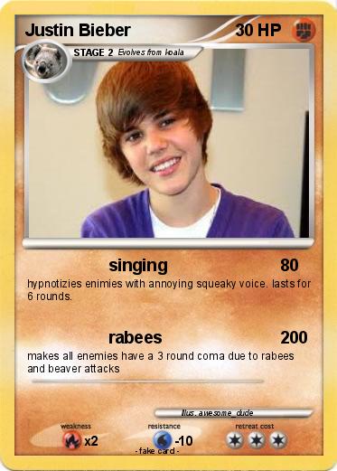 Pokemon Justin Bieber
