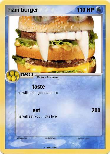 Pokemon ham burger