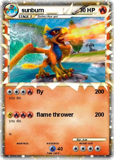 Pokemon sunburn