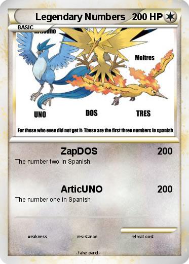Pokemon Legendary Numbers