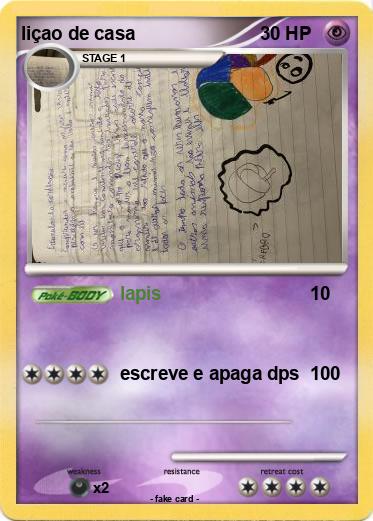 Pokemon liçao de casa