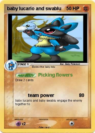 Pokemon baby lucario and swablu