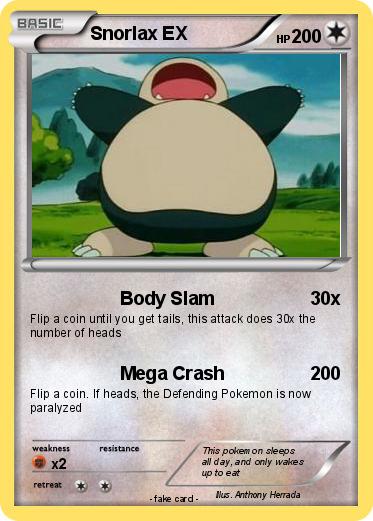 Pokemon Snorlax EX