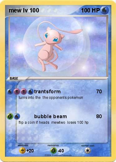 Pokemon mew lv 100     