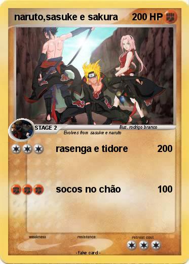 Pokemon naruto,sasuke e sakura