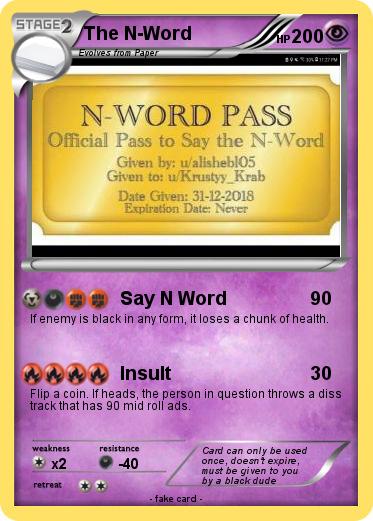 Pokemon The N-Word