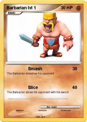 Pokemon Barbarian lvl 1