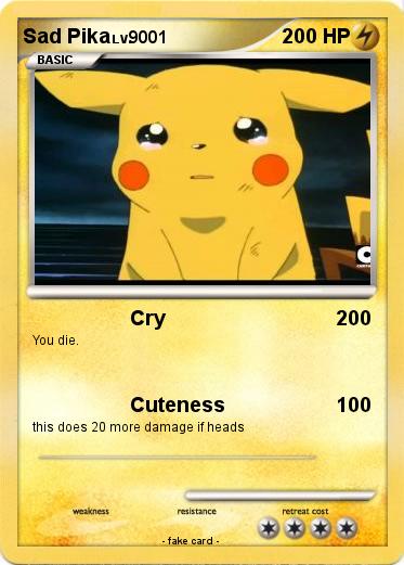 Pokemon Sad Pika