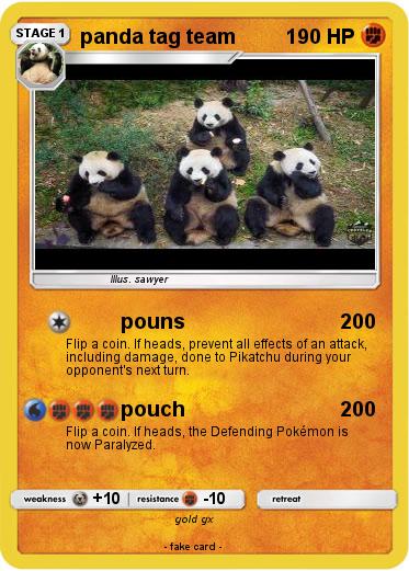 Pokemon panda tag team