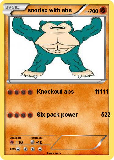 Pokemon snorlax with abs