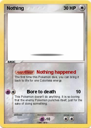Pokemon Nothing Pokemon Nothing