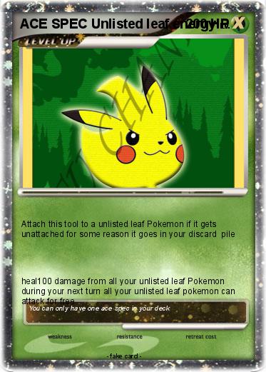 Pokemon ACE SPEC Unlisted leaf energy