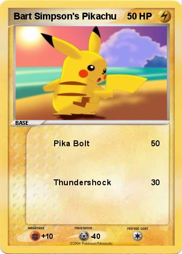 Pokemon Bart Simpson's Pikachu