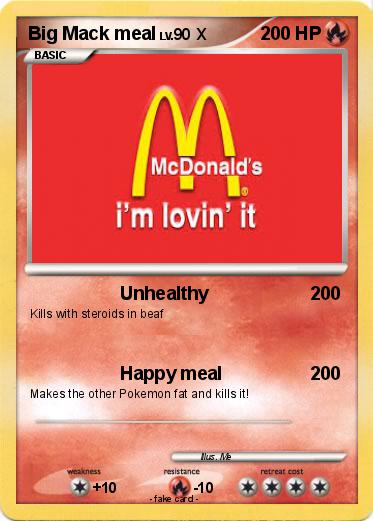 Pokemon Big Mack meal