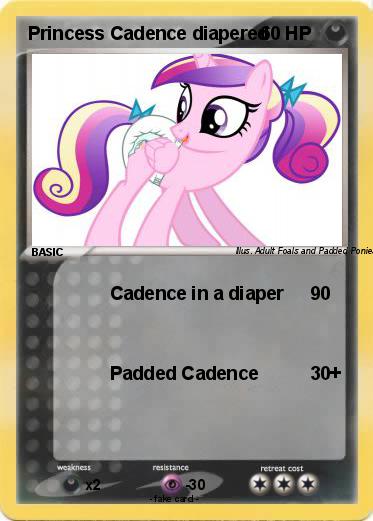Pokemon Princess Cadence diapered