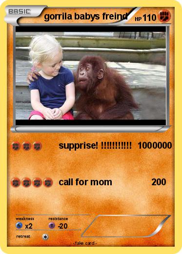 Pokemon gorrila babys freind