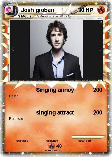Pokemon Josh groban