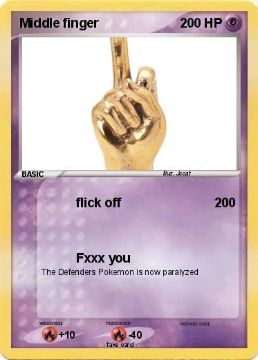 Pokemon Middle finger