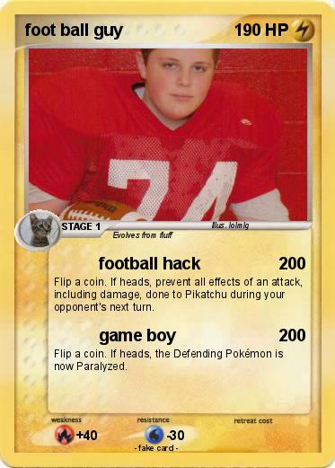 Pokemon foot ball guy