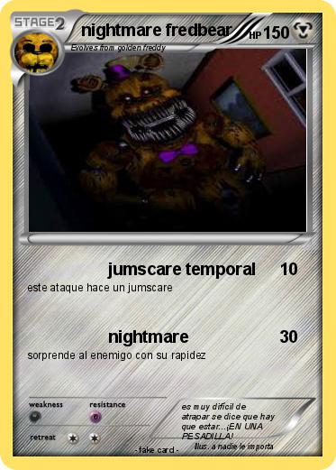 Pokemon nightmare fredbear
