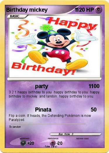 Pokemon Birthday mickey                  1