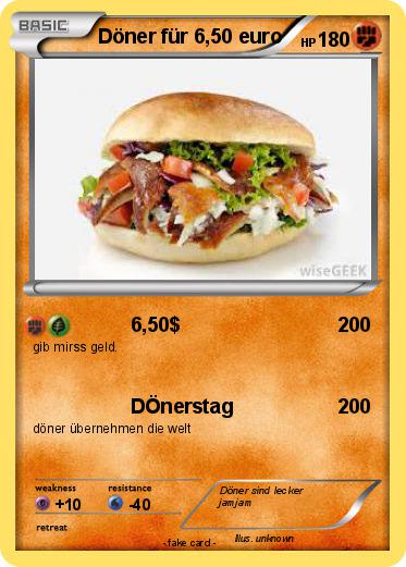 Pokemon Döner für 6,50 euro