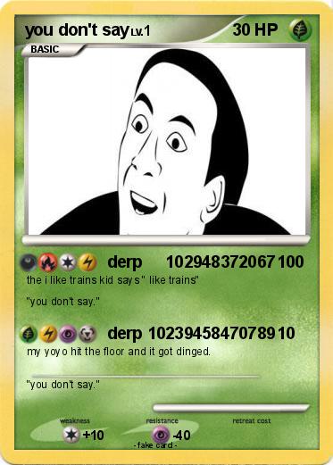 Pokemon you don't say