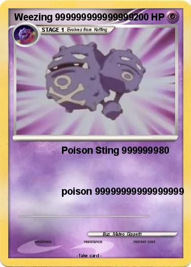 Pokemon Weezing 999999999999999