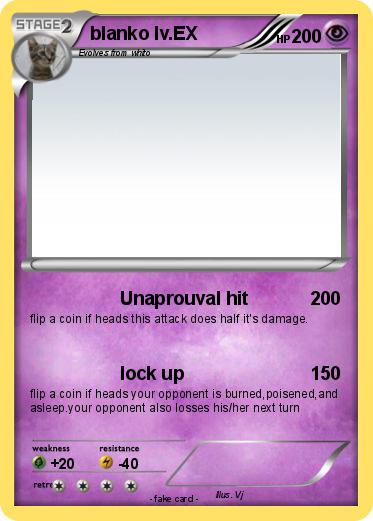 Pokemon blanko lv.EX