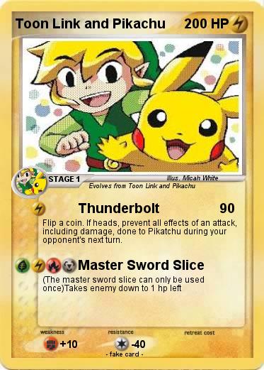 Pokemon Toon Link and Pikachu