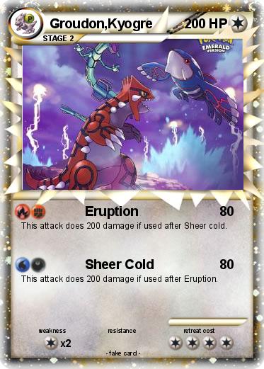 Pokemon Groudon,Kyogre