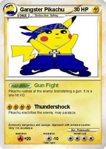 Pokemon Gangster Pikachu
