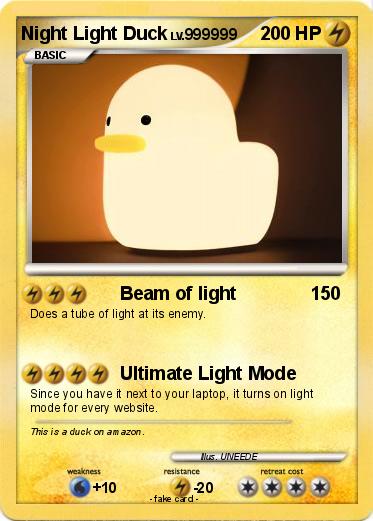 Pokemon Night Light Duck