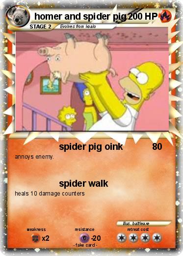 Pokemon homer and spider pig