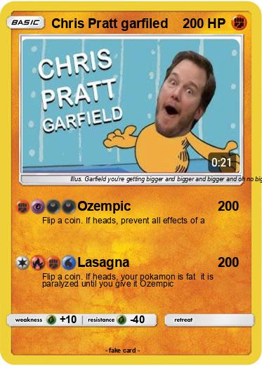 Pokemon Chris Pratt garfiled