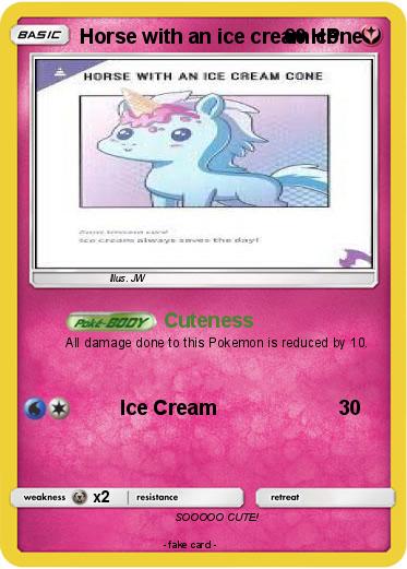 Pokemon Horse with an ice cream cone