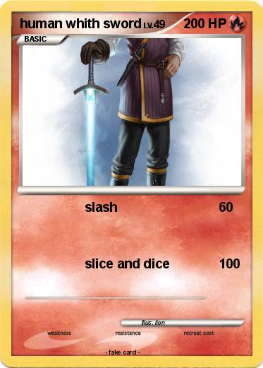 Pokemon human whith sword