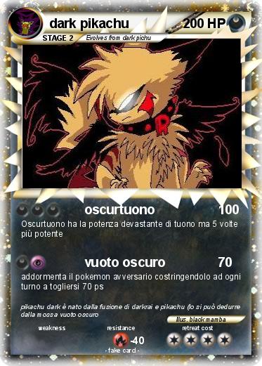 Pokemon dark pikachu