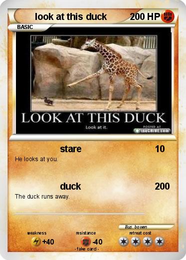 Pokemon look at this duck
