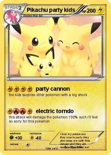 Pokemon Pikachu party kids