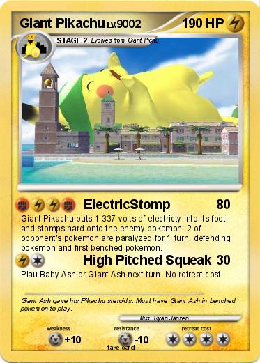 Pokemon Giant Pikachu